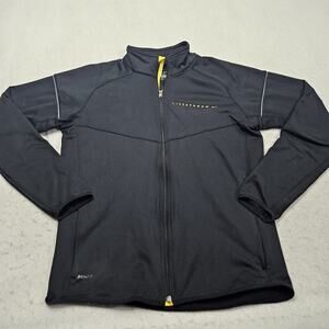 Nike Livestrong Dri-fit Active Jacket Medium Black Long Sleeve Full Zip Running